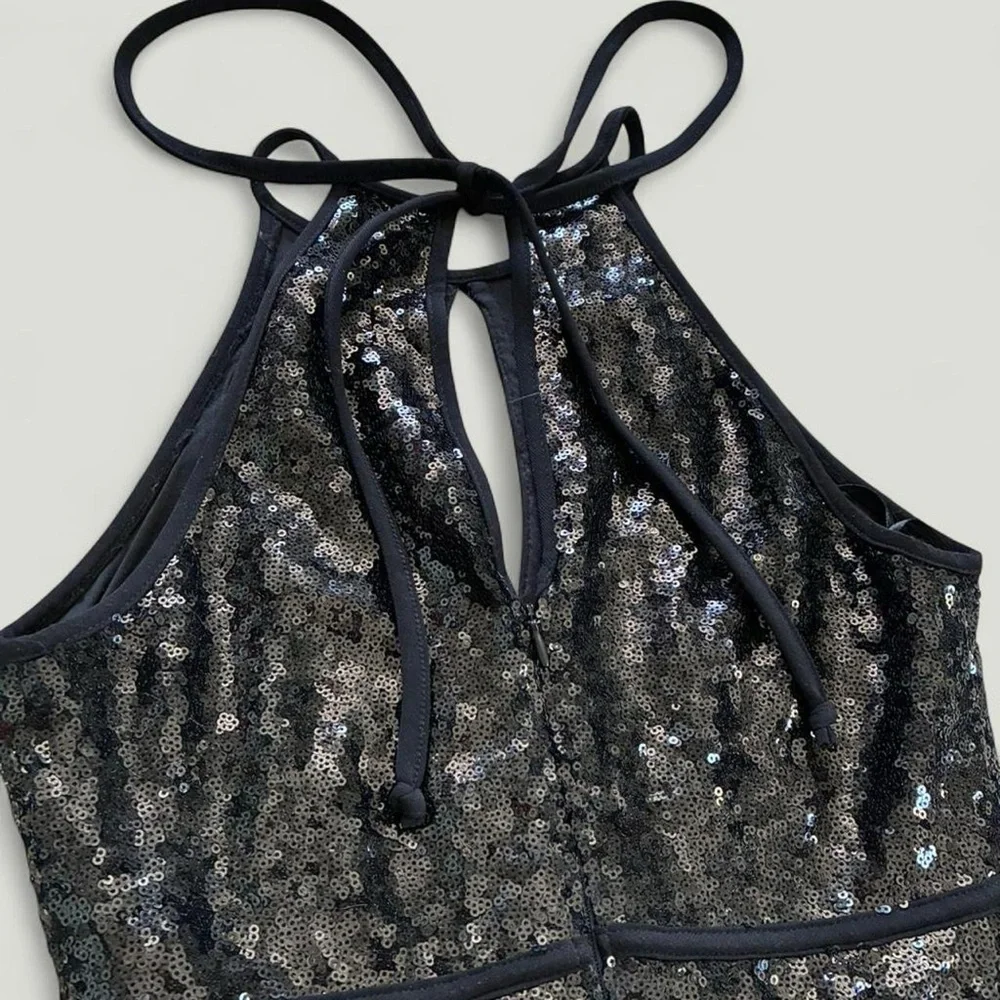 Morgan & Co. Formal Black Sequin Maxi Dress - Picture 5 of 6